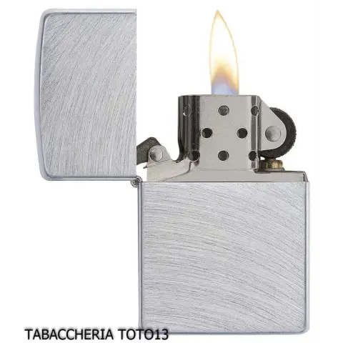 Zippo arco regular de cromo cepillado gasolina encendedor a prueba de viento - Alumbradores