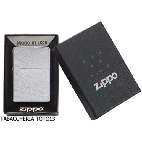 Zippo arco regular de cromo cepillado gasolina encendedor a prueba de viento - Alumbradores