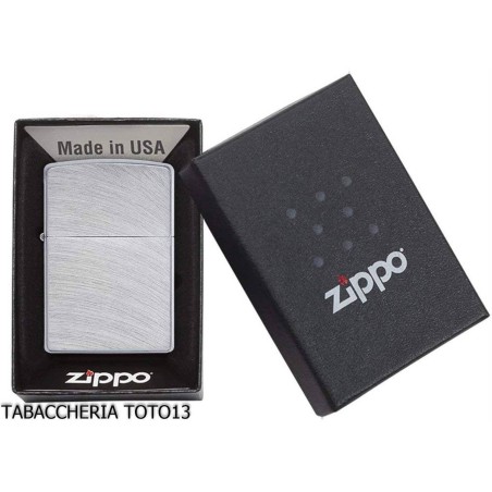 Zippo briquet coupe-vent essence essence chromé brossé - Briquets - Laiton