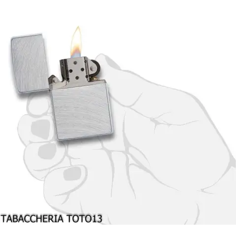 Zippo arco regular de cromo cepillado gasolina encendedor a prueba de viento - Alumbradores