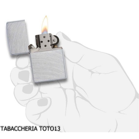 Zippo briquet coupe-vent essence essence chromé brossé - Briquets - Laiton