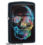 Zippo Skull negro con calavera de colores - Alumbradores