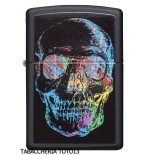 Zippo Skull nero con teschio colorato - Accendini