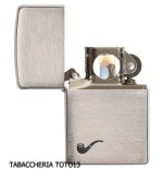 Zippo per pipa finitura cromo satinato - Accendini