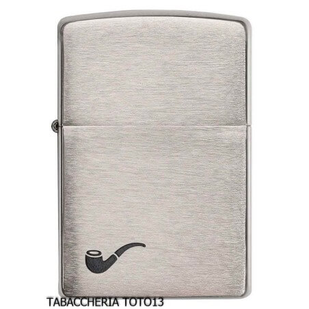 Zippo for pipe, satin chrome finish - Zippo