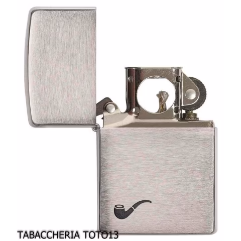Zippo per pipa finitura cromo satinato - Accendini