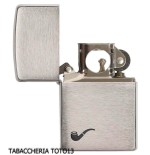 Zippo per pipa finitura cromo satinato - Accendini