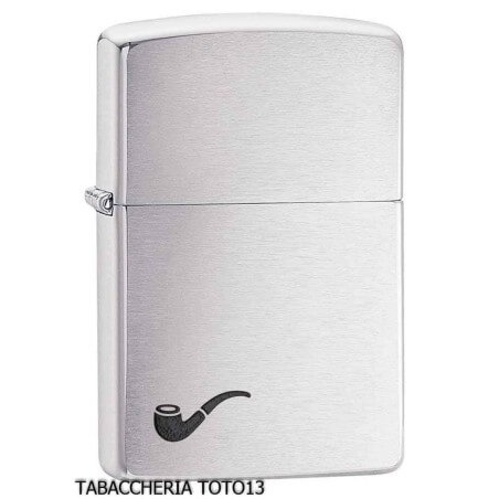 Zippo for pipe, satin chrome finish - Zippo