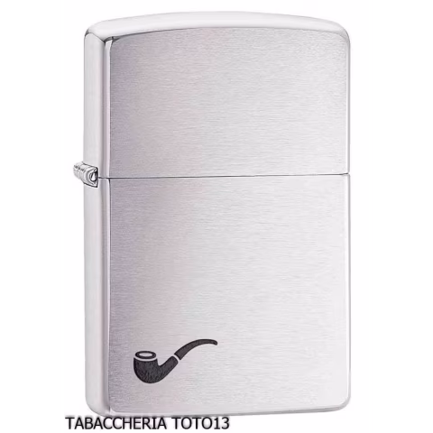Zippo per pipa finitura cromo satinato - Accendini