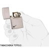 Zippo for pipe, satin chrome finish - Zippo