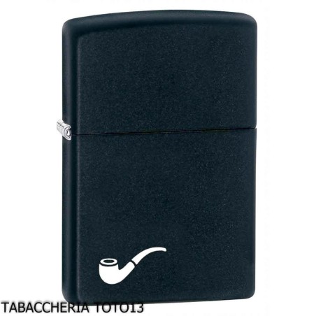 Zippo für Rauchpfeife, mattschwarzes Email-Finish - Feuerzeuge