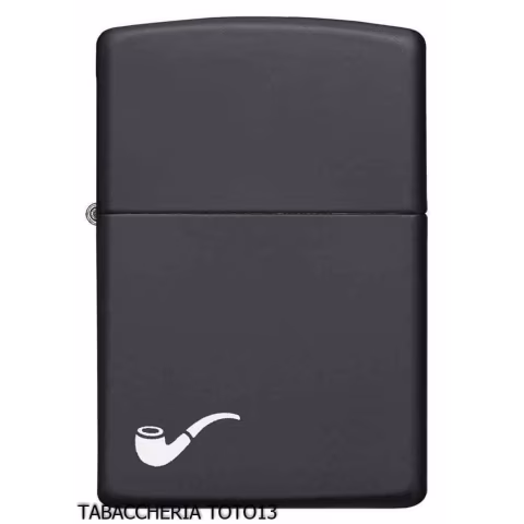 Zippo for smoking pipe, matt black enamel finish - Lighters - Brass