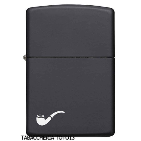 Zippo für Rauchpfeife, mattschwarzes Email-Finish - Feuerzeuge