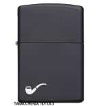 Zippo for smoking pipe, matt black enamel finish - Lighters - Brass