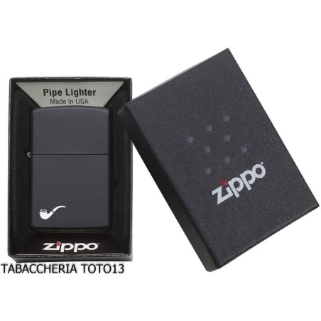 Zippo para fumar, acabado esmaltado negro mate. - Alumbradores