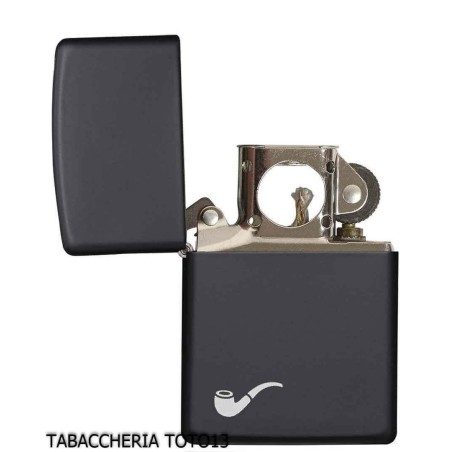 Zippo für Rauchpfeife, mattschwarzes Email-Finish - Feuerzeuge