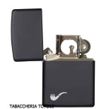 Zippo for smoking pipe, matt black enamel finish - Lighters - Brass