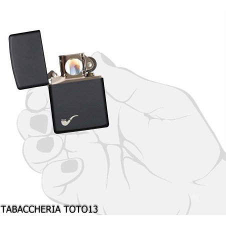 Zippo para fumar, acabado esmaltado negro mate. - Alumbradores