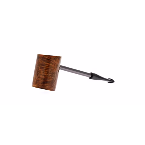 Compass Poker Pipe in Walnut Briar, Cherrywood Shape - Duke-Nording