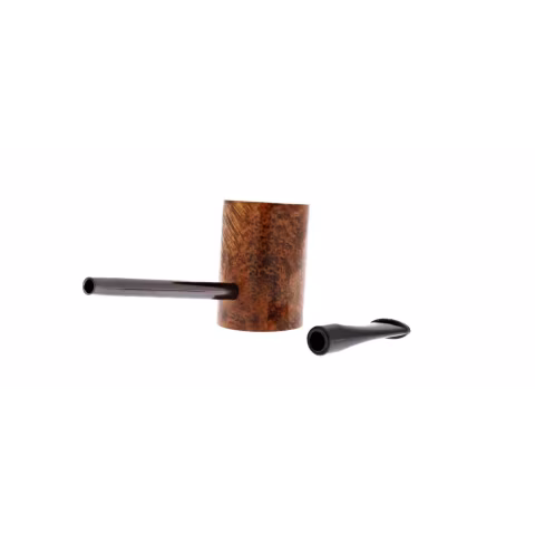 Compass Poker Pipe in Walnut Briar, Cherrywood Shape - Duke-Nording