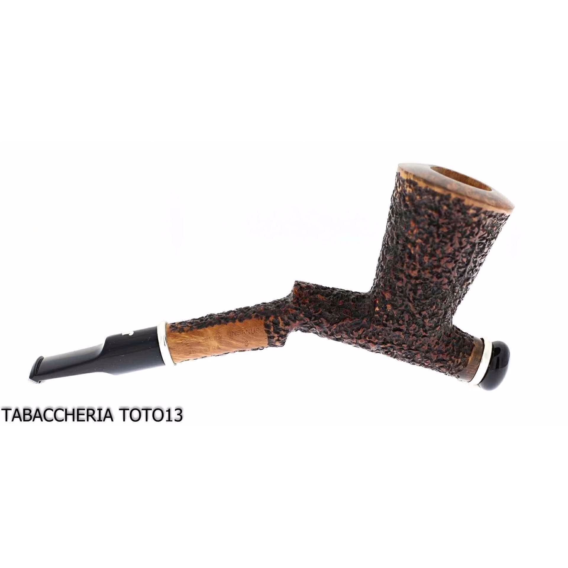 Ser Jacopo Insanus N.6 Pipa en forma de Woodstock con antorcha rota - Pipas de Tabaco