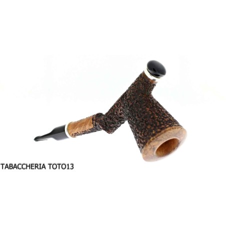 Ser Jacopo Insanus N.6 tobacco pipe Woodstock form with broken torch - Tobacco Pipes - Natural root