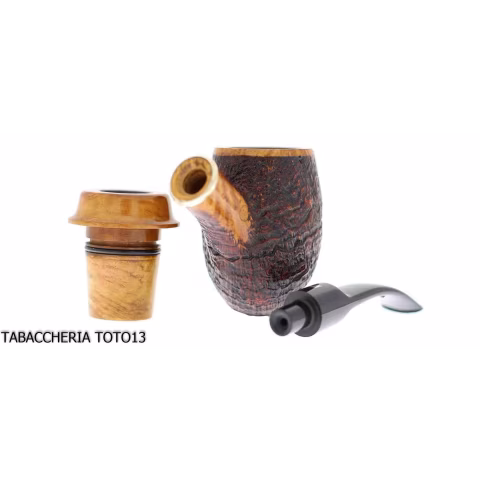 Capt Warren sandblasted briar pipe by Ser Jacopo - Tobacco Pipes