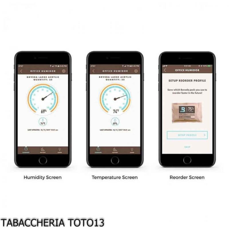 Boveda Smart Sensor kit Bluetooth-Thermometer und Hygrometer - Boveda