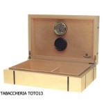 Mastro de Paja scatola umidificata portasigari in legno di betulla chiaro e intarsi - Accessori Per Sigari