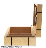 Mastro de Paja scatola umidificata portasigari in legno di betulla chiaro e intarsi - Accessori Per Sigari