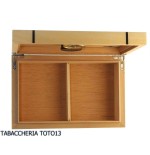 Mastro de Paja scatola umidificata portasigari in legno di betulla chiaro e intarsi - Accessori Per Sigari