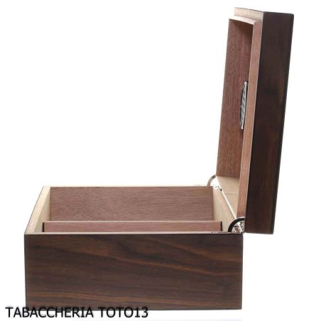 Boîte à étuis à cigares en noyer mat avec décoration "Cigar" de Lubinski - Accessoires Cigare