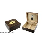 Boîte à étuis à cigares en noyer mat avec décoration "Cigar" de Lubinski - Accessoires Cigare