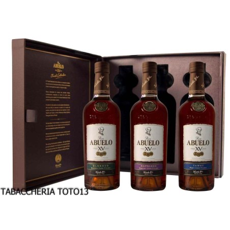 Abuelo pack de 3 bouteilles au fini fût de rhum vol.40% Cl.20 - Spiritueux - Mélasse