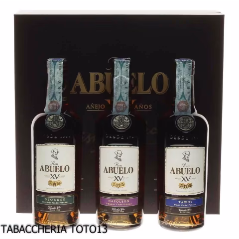 Abuelo pack de 3 bouteilles au fini fût de rhum vol.40% Cl.20 - Spiritueux - Mélasse