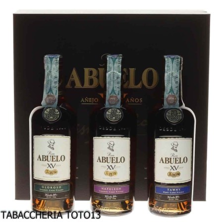 Abuelo-Packung mit 3 Flaschen Rum Cask Finish vol.40% Cl.20 - Destilliert