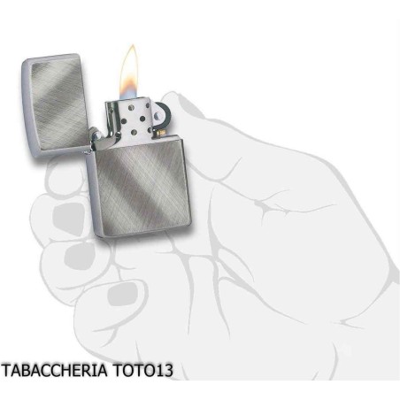 Zippo Regular Diagonal Weave Diagonal gebürstetem Chrom - Feuerzeuge