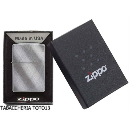 Zippo Regular Diagonal Weave Diagonal gebürstetem Chrom - Feuerzeuge