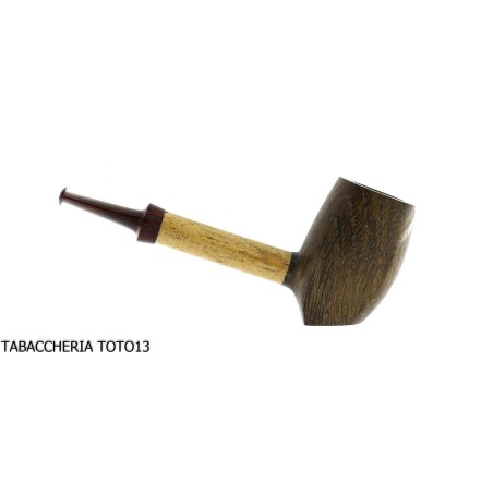 Sauro Pipe Stand Up en bois mort et bambou - Pipe Pour le Tabac - Bois fossile