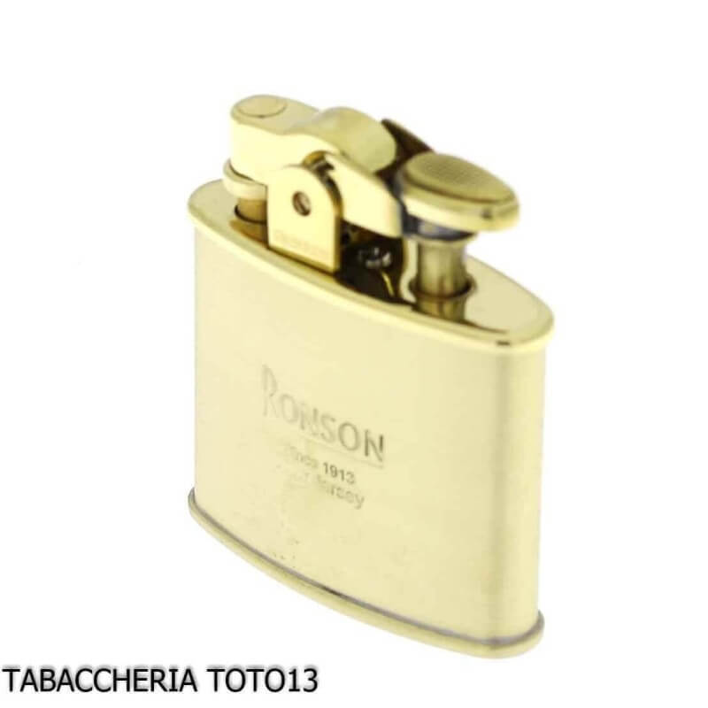 Ronson Nostalgia Benzinfeuerzeug mit Satin-Messing-Finish - Ronson Lighter