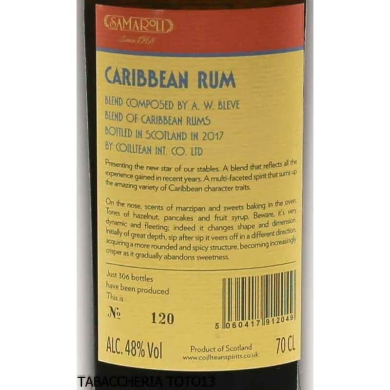 Samaroli Caribbean blended ron Vol.48% Cl.70 - SAMAROLI