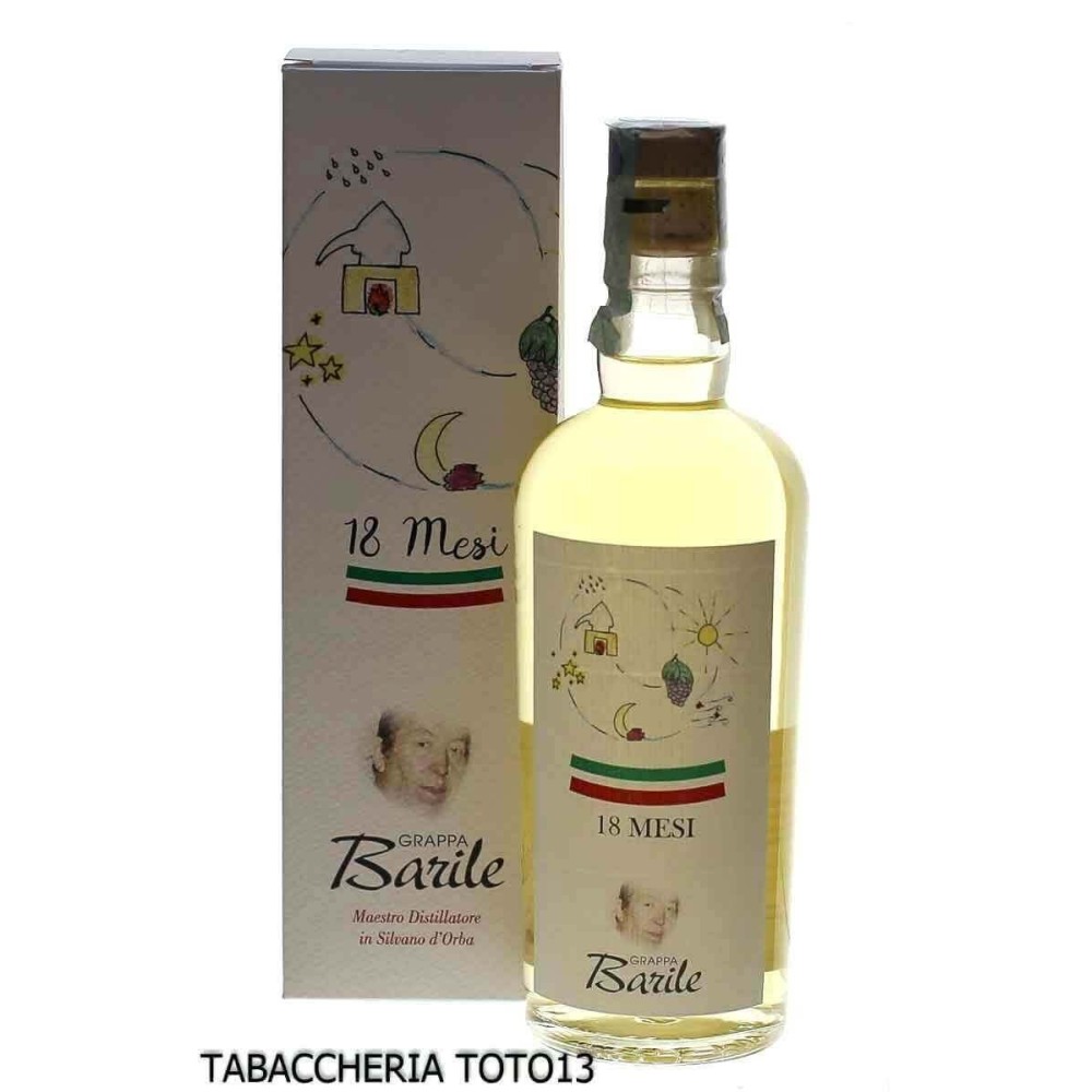Dolcetto grappa from the Luigi Barile distillery aged 18 months Vol.42,5% Cl.50-Grappe
