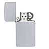 Encendedor de gasolina Zippo slim con acabado en cromo satinado mate Zippo Encendedores Zippo