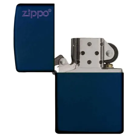 Zippo accendino benzina finitura matte blu con logo - Accendini