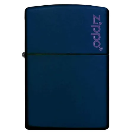 Zippo accendino benzina finitura matte blu con logo - Accendini