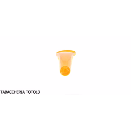Bocchino curvo in metacrilato "ambra chiara" per pipa in pannocchia - Accessori Per Pipe