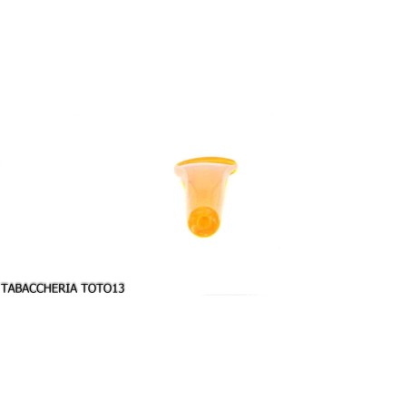Curved mouthpiece in "light amber" methacrylate for corncob pipe - Accessories for tobacco pipes