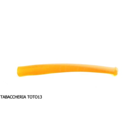 Bocchino curvo in metacrilato "ambra chiara" per pipa in pannocchia - Accessori Per Pipe