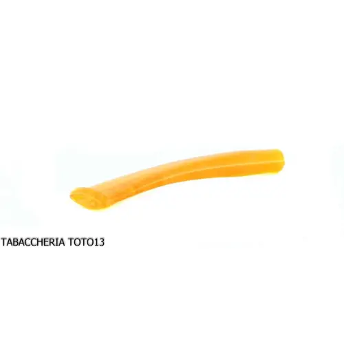 Bocchino curvo in metacrilato "ambra chiara" per pipa in pannocchia - Accessori Per Pipe
