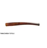 Bocchino curvo in metacrilato "ambra scura" per pipa in pannocchia - Accessori Per Pipe
